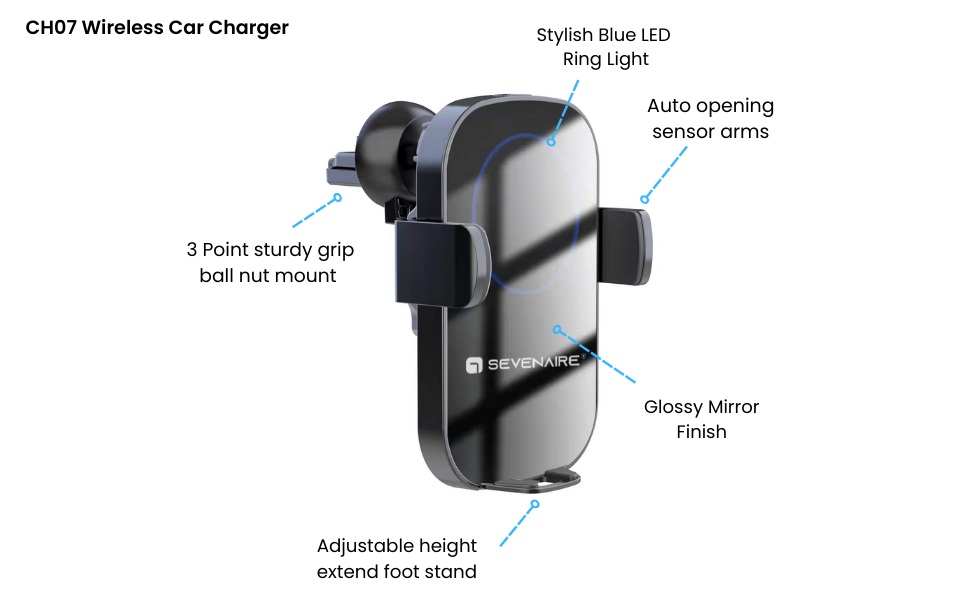 Wireless Car Charger with 15W Fast Charging